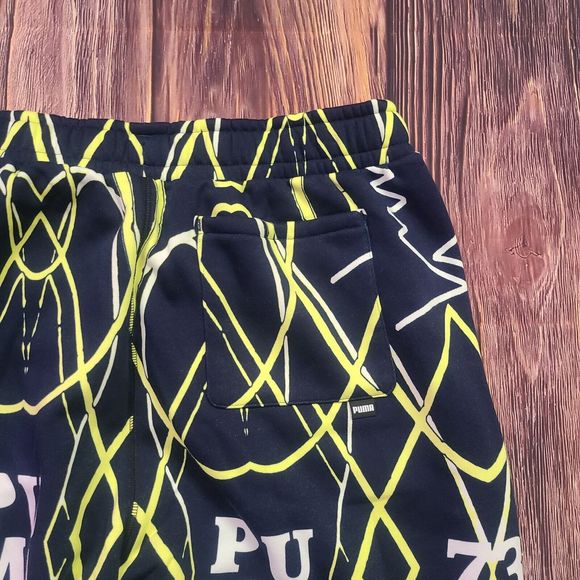 Puma Pants Mens Size XL Run It Back Printed Basketball Pants Dark Blue 536479-01 - Picture 12 of 14